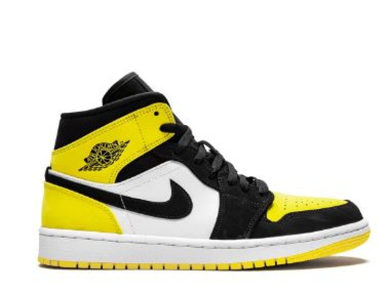 Nike Air Jordan 1 Mid verde con blanco y logo azul