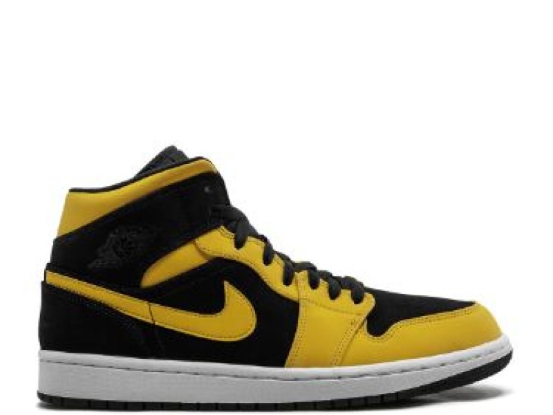 Nike Air Jordan 1 Mid verde con blanco y logo azul